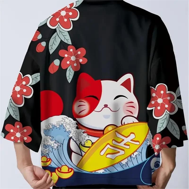 伝統的な着物デザインのサウナシャツ