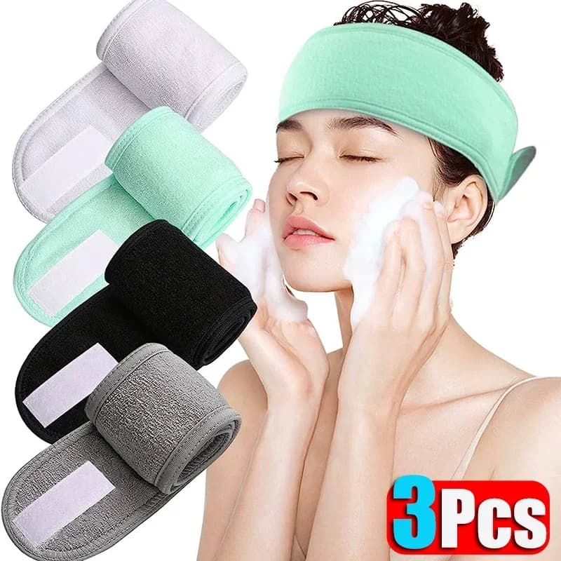 調節可能なヘッドバンド女性スパワイドヘアバンドヨガバスシャワー化粧洗顔化粧品ヘッドバンドソフトタオルヘアアクセサリー - AliExpress 200000297