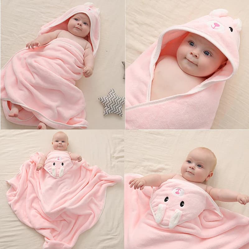 赤ちゃん用超ソフトバスタオルローブ