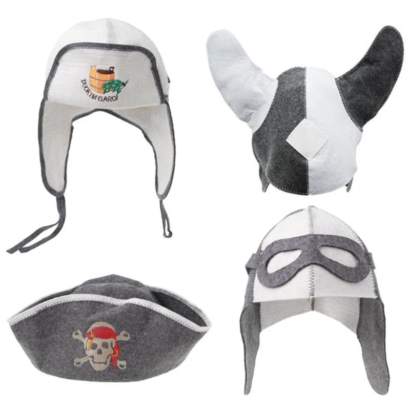 ウールフェルトサウナハットエクプロトg5ab用バスハウス用ヒートロシアンストラップキャップ - AliExpress 15